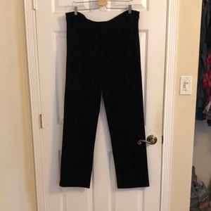 Old Navy Pixie Black Velvet Leopard Ankle Pants